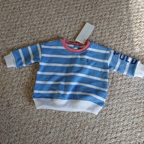 New With Tags RALPH LAUREN Baby Crewneck Sweatshirts 3M - Picture 3 of 15